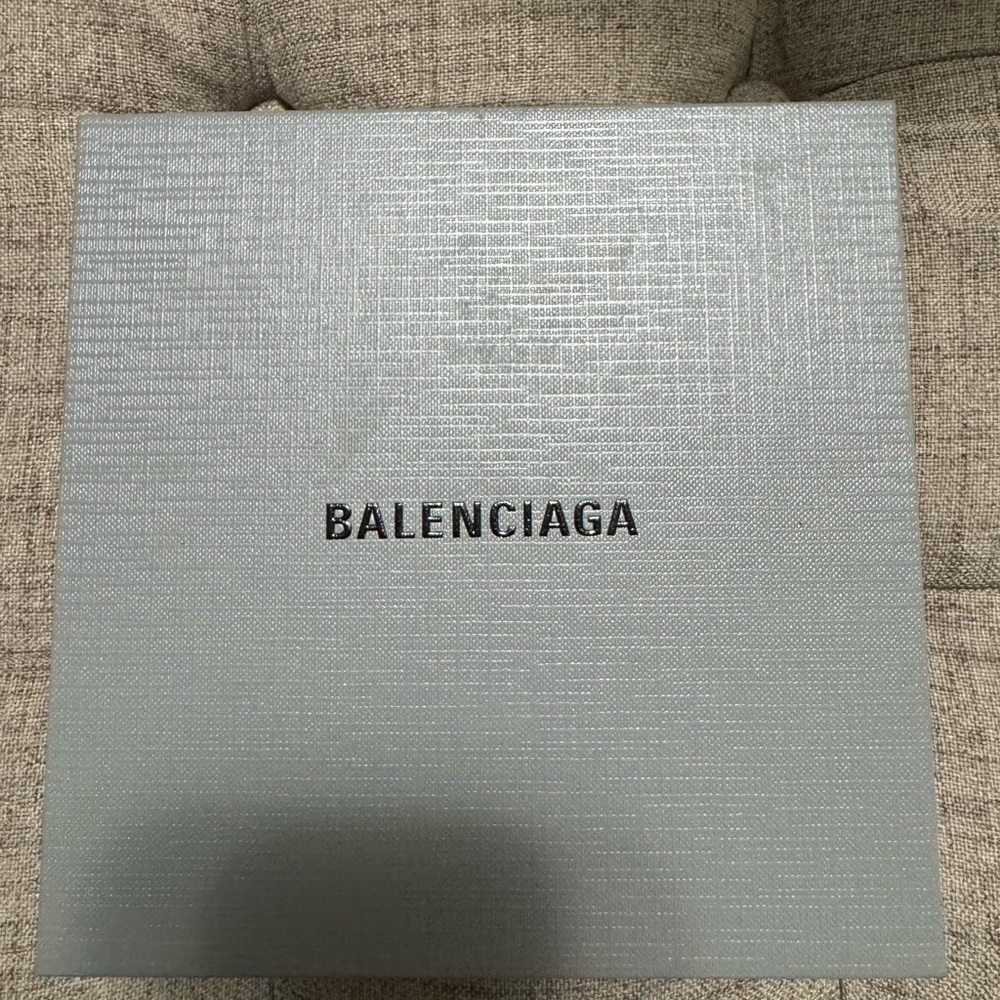 Men's Black Balenciaga Leather Belt with Silver Buckle - Picture 3 of 3